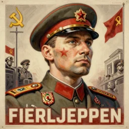 a detailed and complex, highly detailed, concept art, soviet propaganda poster depicting a portrait of fierljeppen. painting by irakli toidze