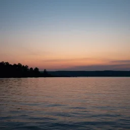 silhouette of lake balaton