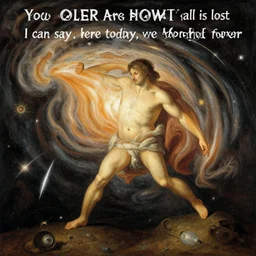 solar winds are blowing neutron star controlling all is lost, doomed and tossed, at what cost forever meteors fly around me comets die, and then they and then they, you wanna see how they try to surround me i can say, here today, we shall stay forever, inspired by caravaggio