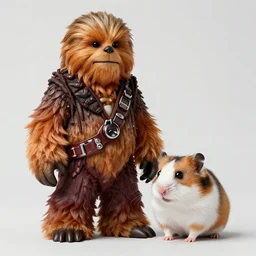 a chimera of [ jabba ] [ the ] [ hutt ] from star wars and ( a hamster ), hybrid mix