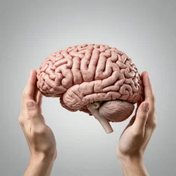 brain with hands