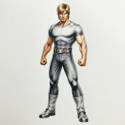 alex trebek, street fighter concept art sketch, hand drawn, full length, third strike, character select pose