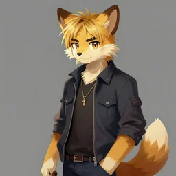 kurt cobain singer as a fursona, digital painting, trending on art station.