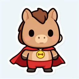 cute miss mascot hypotrempe hypotrempe horsea super hero sticker art, cronobreaker, beeple game icon
