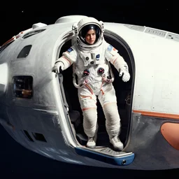 Olivia Taylor Dudley Stepping onto a Spaceship
