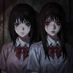 psychological horror in the style of yoshii chie and hikari shimoda, highly detailed, photo - realistic