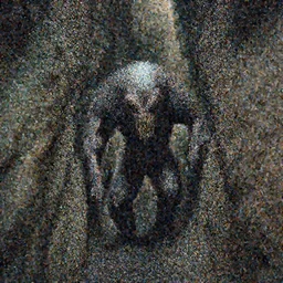 creature infested crevice, evil, staring at you