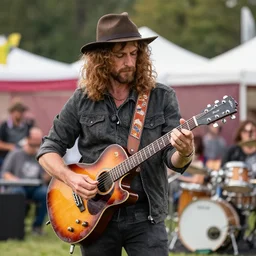 groot playing guitar at woodstock