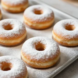 Powdered donut, recipe, photography