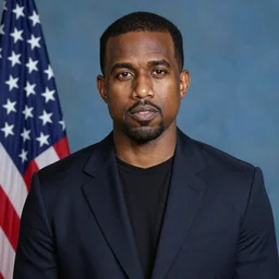 official portrait photograph of 46th united states president kanye west