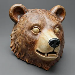 fantasy art ultra 4 k colorful photo of a bizarre alaskan viking warrior knight bear mask made of ceramic carved by h. r. giger