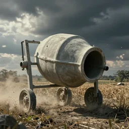 Help, I'm being attacked by a very angry cement mixer, I think it's going to charge at me
