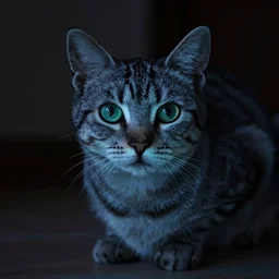 glow in the dark grey tabby