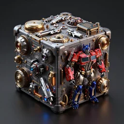 ultra detailed photorealistic the c 4 d render glittering huge square mystery box covered with space craft parts, cinematic light, sci fi, glossy, cybernetic machines, transformers, robotics, futuristic decor, trending on artstation, without text, global illumination, ultra realistic illustration, matte painting, high detailed, unreal engine, 4 k, octane render, by sparth