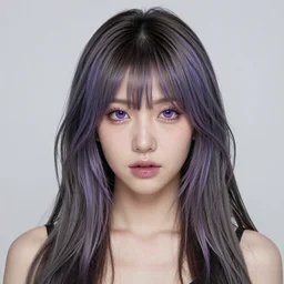 manic pixie girl with purple eyes