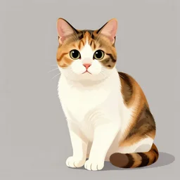 digital art of a calico cat
