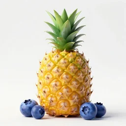 a hybrid between a pineapple and a blueberry