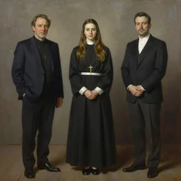 Richard Schmid and Jeremy Lipking and Antonio Rotta full length portrait painting of a young beautiful priestess woman