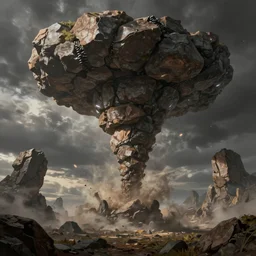 rock tornado, fantasy art