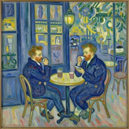 cafe scene by raoul dufy, van gogh