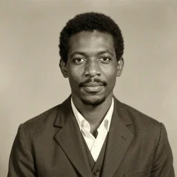 vintage photo portrait of a black man