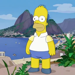 Homer Simpson in rio de Janeiro