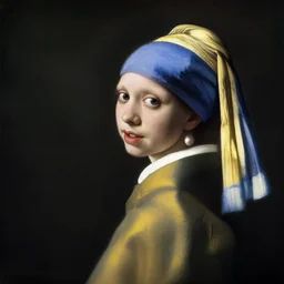 amber heard painted by jan vermeer, aristocratic pose, high contrast
