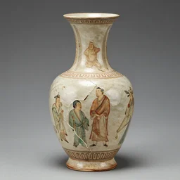 vase work, Ancient vase art of James P. Sullivani in art style of chinese art, fragmented clay firing chinese vase with an James P. Sullivan in the style of ancient chinese art, ancient chinese art!!!!! chinese art