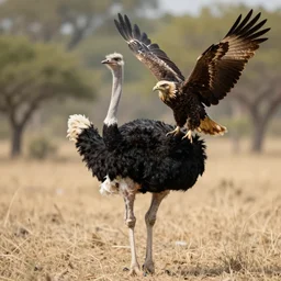 a hybrid between an ostrich and an eagle, photography, award - winning, national geographic channel, 8 k