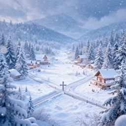 wonderland fairytale valley winter blizzard snow tempest landscape crossroad beauty vibrant digital matte artstation, cgsociety, 8k Beeple Charlie Bowater dynamic radiating a bokeh color filter harmony auto focus