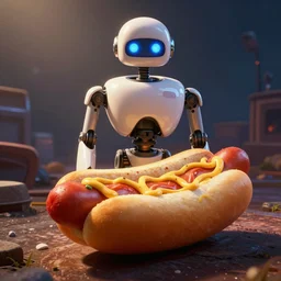 robot hotdog horror pixar movie poster