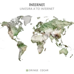 map of the internet, topography