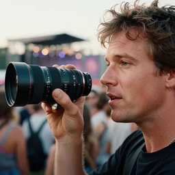 photorealistic documentary style close macro up cinematography of sexy dave matthews band fan at the 1 9 9 9 woodstock festival shot on film with a angenieux 1 2 - 1 2 0 mm zoom lens shot at magic hour by cinematographers, malcolm hart, don lenzer, michael margetts, david myers, richard pearce, michael wadleigh