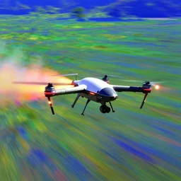 combat drone strike war footage, ir, chromatic aberration!!!!!!!!!!!, broken camera colors, iridescent!!!!!!!!! saturated infrared camera, very high contrast, nuclear cloud, high angle vertical, inversed color, clouds, jpeg compression