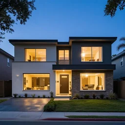 late late modernist home, front house exterior photo