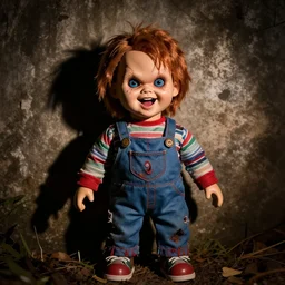 screaming chucky doll on a bad acid trip