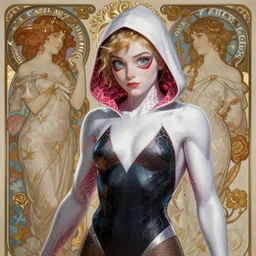 ultra realistic illustration, emily clarke as spidergwen anime, intricate, elegant, highly detailed, digital painting, artstation, concept art, smooth, sharp focus, illustration, art by artgerm and greg rutkowski and alphonse mucha and wlop