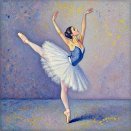 ballet dancer pointillist