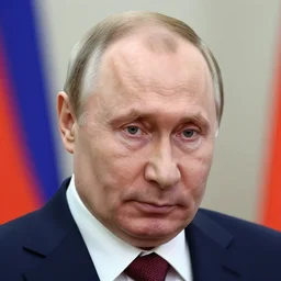 vladimir poutine with hair