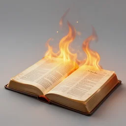 burning bible, 4 k realistic art, concept art, artstation, artistic, detailed