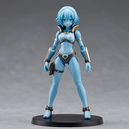 destiny commander zavala!!!!!!!!!!!!!!!!!!!!!!!!!!, an anime nendoroid of commander zavala, figurine, light - blue skin is light - blue, detailed product photo