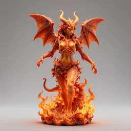 high intricate sculpture of a baroque hellfire demon made of fire, studio light, maria panfilova, andrea savchenko, mike kime, ludovic plouffe, qi sheng luo, oliver cook, trending on artstation
