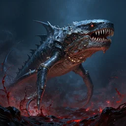 big kraken in a bloody ocean, found foutage, horror, intricate, elegant, glowing lights, highly detailed, digital painting, artstation, concept art, smooth, sharp focus, illustration, great space, greg rutkowski, 8 k, very high resolution, processing, extremely hyperdetailed
