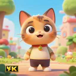 promotional poster for a cartoon movie about a little cat called kawa, hyperdetailed, artstation, cgsociety, 8 k