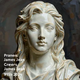 a portrait, art by james jean, ceramic,