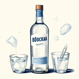 illustration humanisation vodka