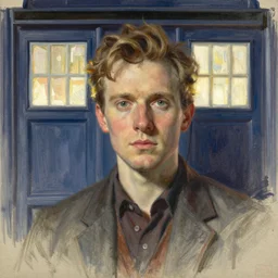 perfect sketch of self portrait in Tardis, console room, umbra, pastel, by Rembrandt,