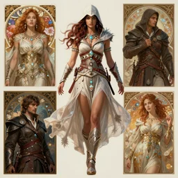 Character concept fashion spot illustrations of Xena Warrior Princess and Assassin's Creed 3 and Westworld mashup, full-body, bloom, dynamic poses, diaphanous cloth, intricate crystalline and feather jewelry, ornate, filigree, arcane, cinematic lighting, by Artgerm, by Alphonse Mucha, by Bouguereau, by Sakimichan, fantasy, portfolio illustration, highly detailed, trending on Artstation, CGsociety, HQ, 8k, 35mm lens, f2.8, Bokeh,