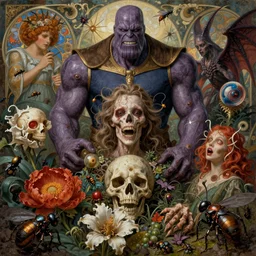 the platonic ideal of flowers, absurd situation, insects and dmt cletus kasady ultimate carnage thanos dementor wild hunt doctor manhattan chtulu nazgul mandelbulb davinci, d & d, fantasy, ego death, detailed, intricate, hyperrealism, intense, scary, decay, art by artgerm and greg rutkowski and alphonse mucha and giuseppe arcimboldo