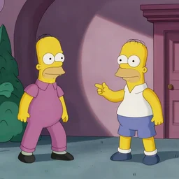 melanchon is spanking macron, in a episode from the simpson